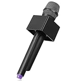 1pcs Plastic Simulation Microphone: Fake Microphone Prop with Square Cube Flag Station for Pretend Play Fun Stage Costume 10.61in
