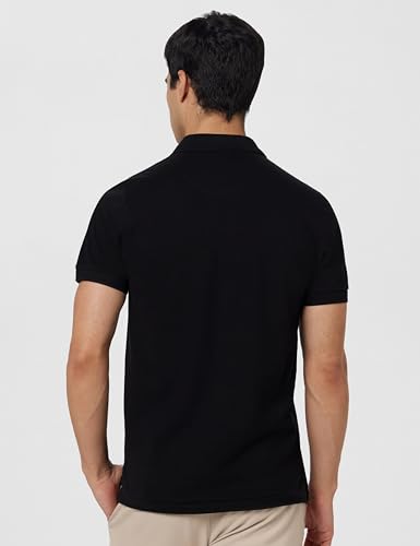 Image of Colour Block Cotton Polo Shirt