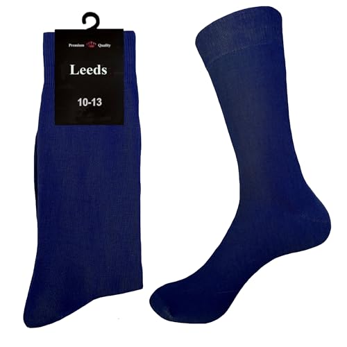 Dress Socks Natural Cotton 12 Pairs SOLID NAVY BLUE COLOR Formal Socks 10-134