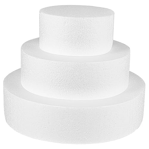 PRETYZOOM 3Piezas Redondos Para Decoración De Pasteles Para Exhibiciones De Bodas y Práctica De Glaseado