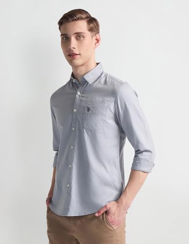 Image of U.S. Polo ASSN. Men's Cotton Slim Fit Shirt