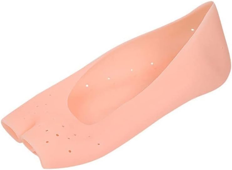 DEAVER Gel Heel Socks, Moisturizing Socks,Open Toe Boat Ladies Invisible Shallow Mouth Summer Non-Slip Breathable Washable Softening Removes Exfoliation