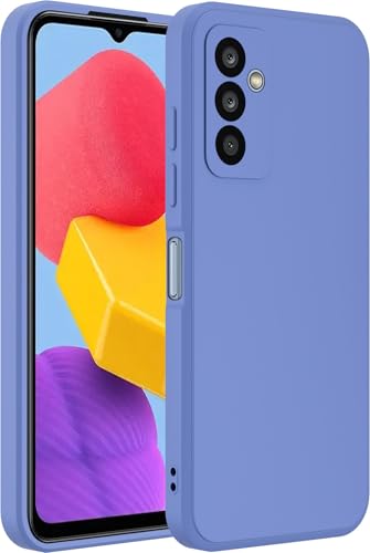 Image of A rtistque Liquid TPU Silicone Matte Shockproof Flexible with Camera Protection Soft Back Cover Case for Samsung Galaxy M13 5G - Blue