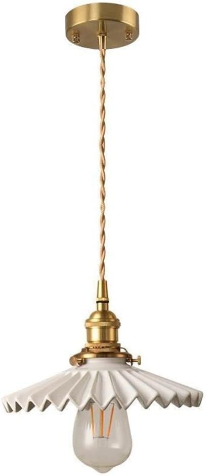 Pendant lamp céramique cuivre style japonais adjustable light