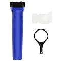 Geekpure 20-Inch Blue Filter Housing for 2.5" x 20" Whole House Water Filtration System - 3/4"NPT Plastic Port