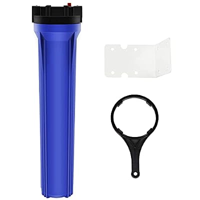 Geekpure 20-Inch Blue Filter Housing for 2.5" x 20" Whole House Water Filtration System - 3/4"NPT Plastic Port