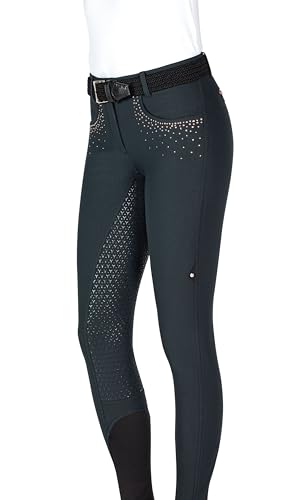 Pantalon d'équitation Equiline grip intégral avec détails or rose pour la stabilité en selle