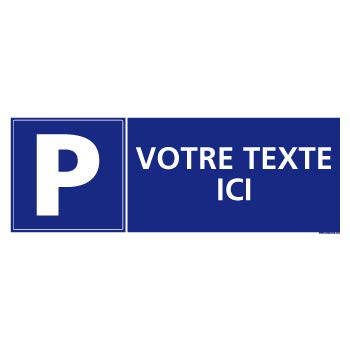Signalétique.biz France - Signalétique.biz France - Panneau De Parking Personnalisable - Aluminium 2 mm - Dimensions 350 x 125 mm - Protection Anti-UV
