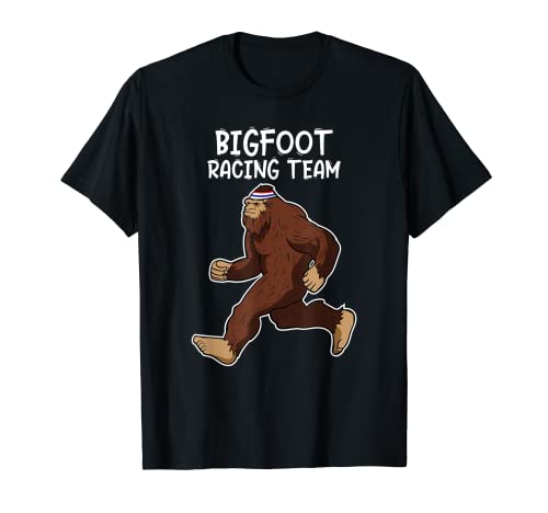 Sasquatch Marathon Racing Cryptozoology Bigfoot Yeti Animal T-Shirt