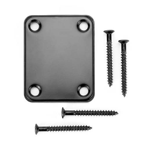 Swhmc Black Guitar Neck Plate with Screws