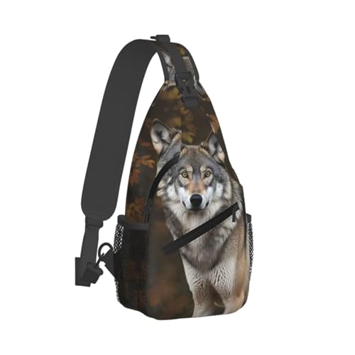 Mochila tipo sling negra para viaje y senderismo