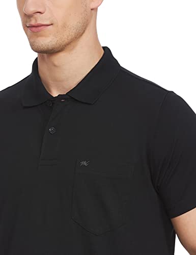 Image of Monte Carlo Mens S.Blue Plain Collar T-Shirt |22203401-167