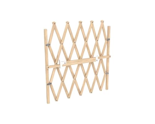 Nordlinger Barriera Press'fix a pressione estensibile in legno grezzo, 65-104 x 83 cm
