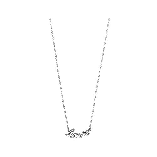 Boma Jewelry Sterling Silver Love Necklace, 16 inches