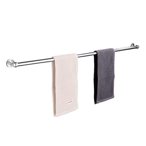 Barre porte-serviettes murale acier inoxydable finition argentée