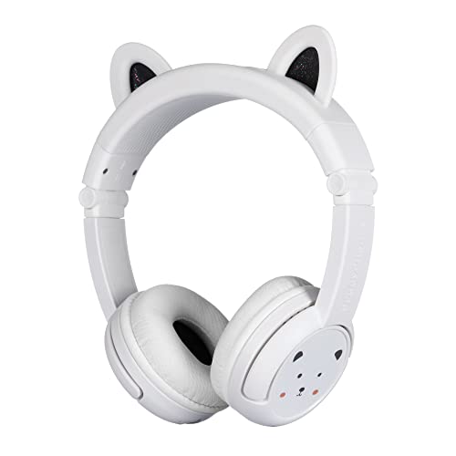 BuddyPhones PlayEars Plus Foldable Wireless Kids Headphones (Polar Bear)