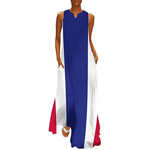 Image of TAIZIYEAH Long Dress Elegant Casual Long Dress Thailand Flag Girls Summer Sunshine Beach Skirts for Womens 5XL