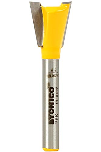 YONICO Router Bits Dovetail 14 Degree X 5/8-Inch 1/4-Inch Shank 14115q