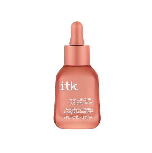 Image of ITK Hyaluronic Acid Serum with Niacinamide & Squalane - Hydration & Plumping Anti-Aging Serum For Face - Deep Moisture Hydrating Face Serum For Sensitive + Dry Skin - Vegan + Cruelty Free, 1 Fl Oz