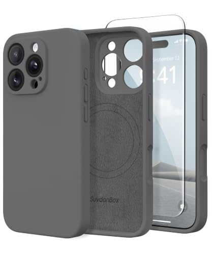 Image of Magnetic for iPhone 16 Pro Case Silicone Dark Gray