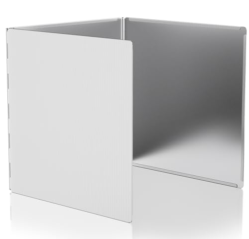 Image of 3 Sided Splatter Guard, Stainless Steel Oil Splash Guard Shield for Stove Top Foldable Grease Splash Screen (Small)