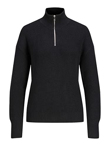 JJXX Jxleya Twist-Punto con Media Cremallera Jersey, Negro, XS para Mujer Cover