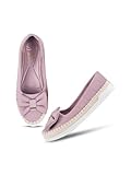 JM LOOKS Elegant Slip-On Espadrille Flats with Stylish Bow and Textured Woven Sole, 0.5-Inch Heel Height, Comfortable and Versatile Footwear for Office | College | Casual