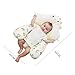 Tuyedoqe Adjustable Toddler Pillow, Portable Baby Travel Pillow, Baby Head Pillow, Soft and Breathable Ergonomic Design Neck Pillow (Light Green)