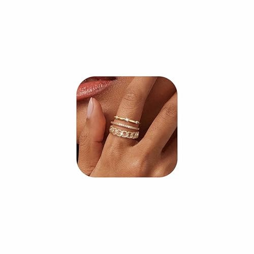 Anelli in oro placcato di 14K di alta qualità: Questi anelli per donne sono realizzati in ottone placcato con vero oro, privi di nichel e piombo, il che li rende ipoallergenici e sicuri per le pelli sensibili. Ogni anello è incastonato a mano con zirconi, garantendo una durabilità e uno splendore duraturo. Disponibili in cinque dimensioni (52, 54, 57, 60, 62). Note: Le dimensioni sono misurate in millimetri (mm) e rappresentano la circonferenza del dito.