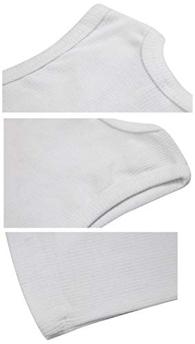 Image of ToBeInStyle Girl's 4 Pack 100% Cotton Ruffle Hem Tank Tops Super Soft Undershirts