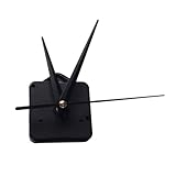 ibasenice Kit Movimento Orologio da Parete Nero 3 Lancette in Plastica, Movimento Silenzioso ad Alta Precisione per Orologio Senza Cornice in Spazio Domestico o Scolastico