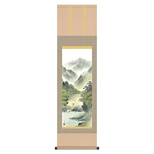 Amazon.co.jp: 三幸 掛軸 山水画掛軸 望郷彩遷 尺三 KZ1MB1-N027 中山