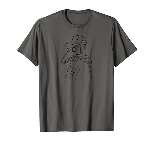 Plague doctor mask - Grunge Gothic Moon Occult fun T-Shirt, Grey
