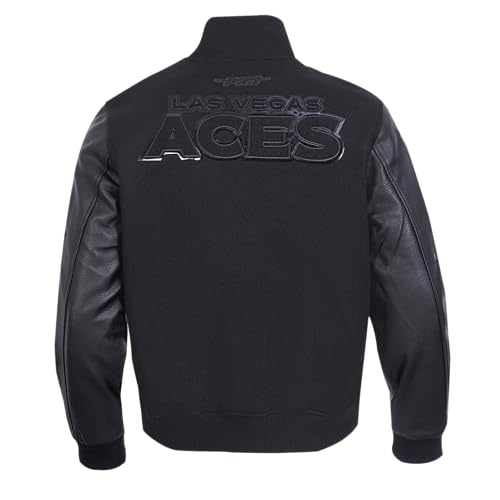 Image of Pro Standard Mens WNBA Classic Triple Black Varsity Jacket