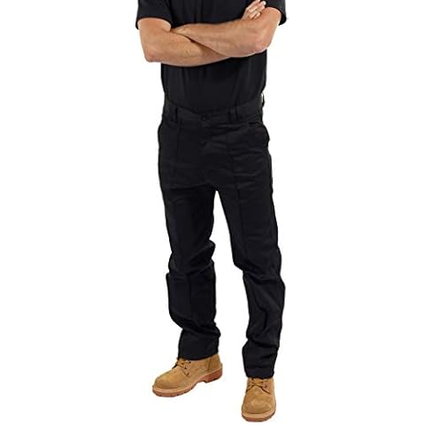 SITE KING Classic Workwear Trousers in Black Cover