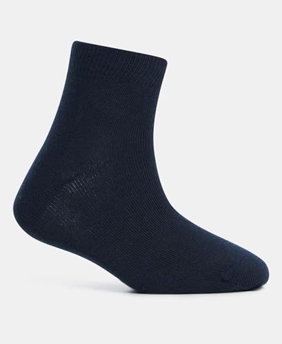 Jockey Kids Ankle Length Cotton Socks 7801_Navy_5-6 Yrs - Image 3 thumbnail