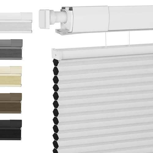 BERISSA No Tools No Drill Blackout Cellular Shades Top Down Bottom Up Cordless Honeycomb Blinds for...