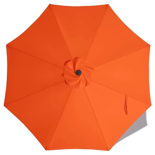 Image of ABCCANOPY 9ft Outdoor Umbrella Replacement Top Suit 8 Ribs (Orange)