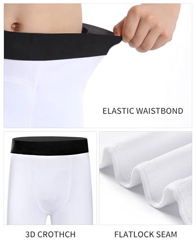 Boys' Compression Pants, Kids Football Thermal Leggings Base Layer, Youth Tights for Sports Basketball Cold Weather2