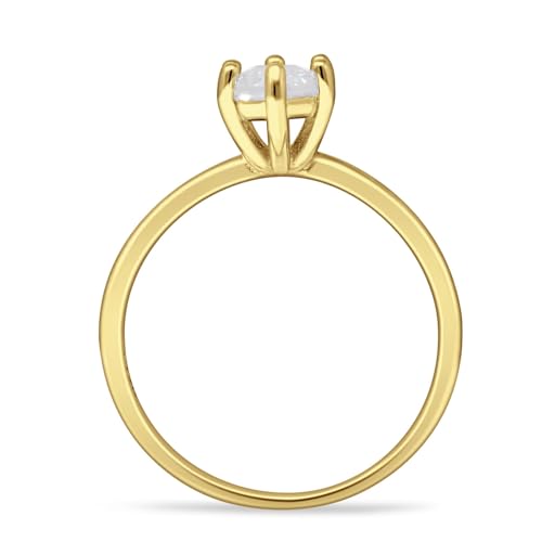 OMRANII 6 Claw Elongated Hexagon Solitaire Ring Cubic Zirconia Wedding Engagement Ring Solid 925 Sterling Silver2