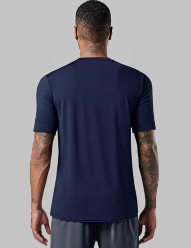 Image of 5 Pack Men's Active Quick Dry Crew Neck T Shirts | Athletic Running Gym Workout Short Sleeve Tee Tops Bulk