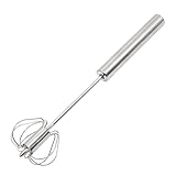 Wuyituart 10 Inch Hand Push Whisk Easy Egg Whisker Stainless Steel Rotary Whisk Blender