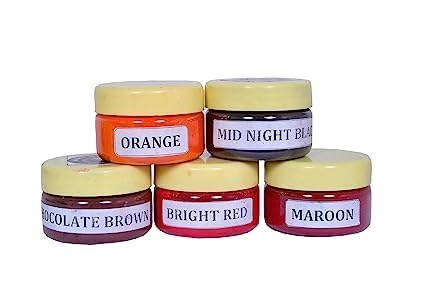 Kedia Minerals Combo of 5 Cosmetic Pigment Colors | Matt Finish | (used for Lip safe, Lip balms, Nail Polish, Epoxy, Resin) (10)