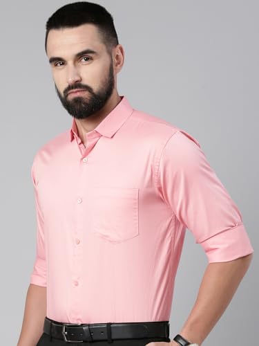 Image of Majestic Man Slim Fit Satin Cotton Formal Shirt for Men
