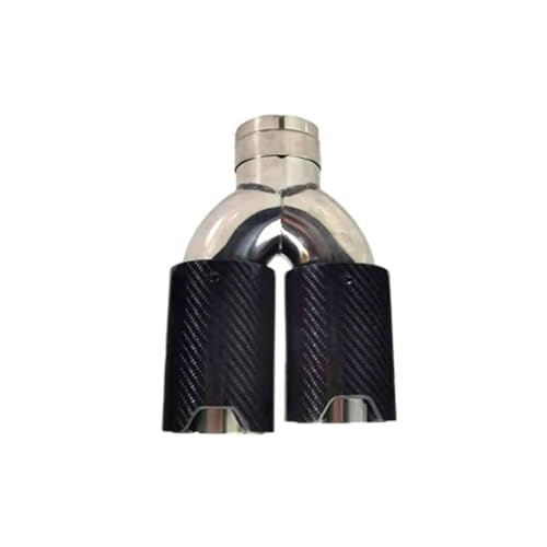 Tuyau d'échappement double embout carbone 60mm vers 93mm pour voiture