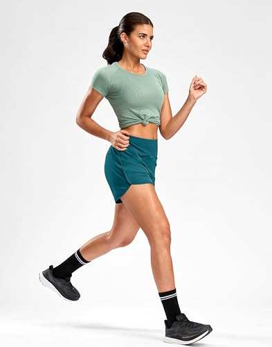 Image of G Gradual Women's Running Shorts with Mesh Liner 3 inch Workout Athletic Shorts for Women with Phone Pockets