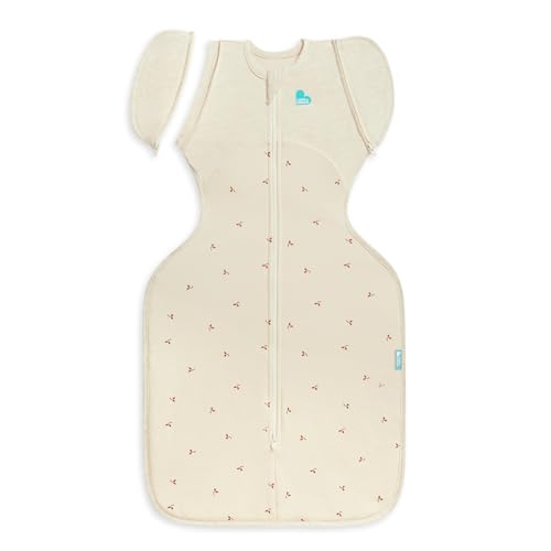 Love To Dream™ Swaddle UP™ Transition Bag, Large 8.5-11 kg, Twigs Oatmeal, Snug Fit, Zip-Off Wings, 1.5 Tog For Mild Temps (18-22°C), Machine Washable Stretch Cotton Fleece, 2 Zips, Easy Nappy Change