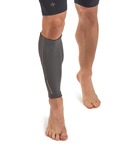 Tommie Copper Men's Performance Calf Sleeves 2.0, Small, Slate Grey