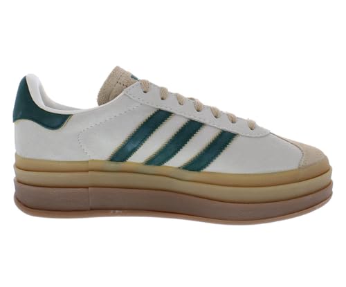 Image of Adidas Women's Gazelle Bold W Cream whiteCollegiate Green /Magic Beige 6.5 US