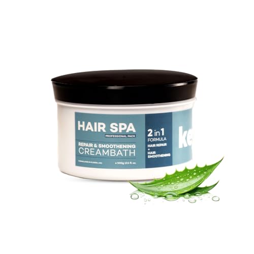 Image of Keywest Professional Hair Spa Cream - 500gm | 2in1 Formula Hair Repair + Hair Smoothening Creambath | Enriched with Aloe Vera Goodness